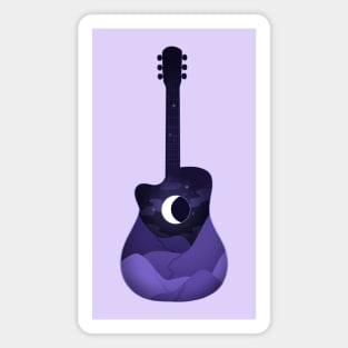 Moon Guitar Magnet